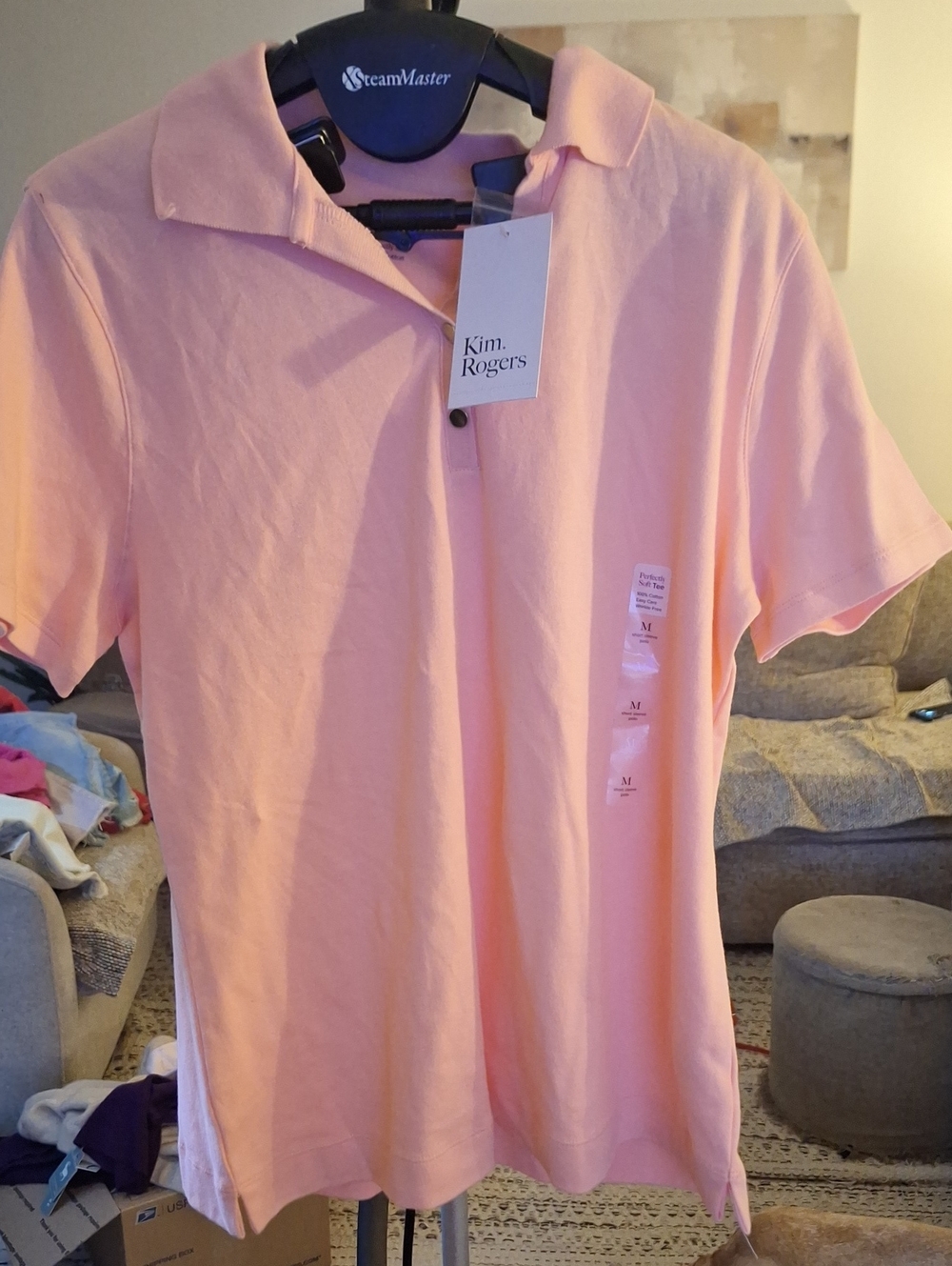 Kim Rogers Peach Short-Sleeve Polo